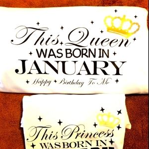 January Birthday Queen Tshirts